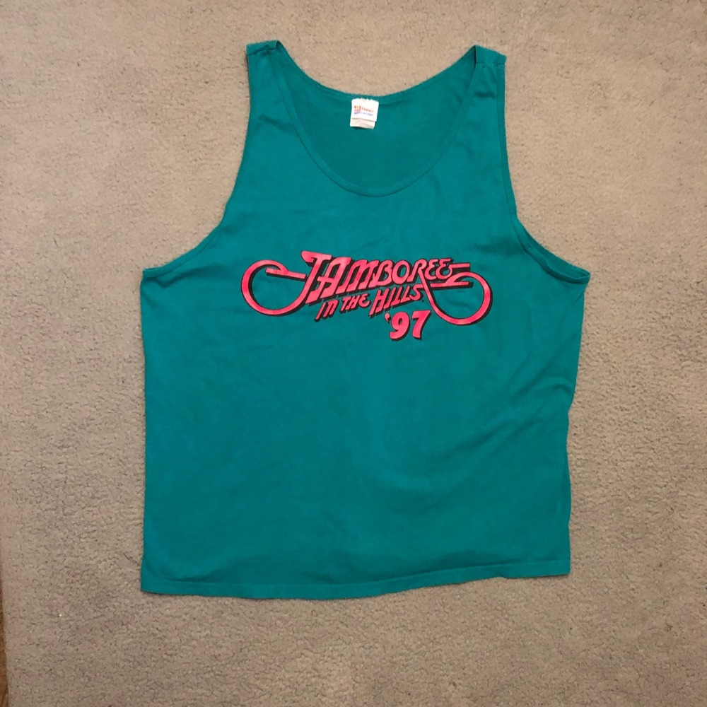 Single Stitch Vtg 1997 Jamboree In The Hills Country Music Festival Tank Top XXL